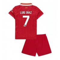 Echipament fotbal Liverpool Luis Diaz #7 Tricou Acasa 2024-25 pentru copii maneca scurta (+ Pantaloni scurti)